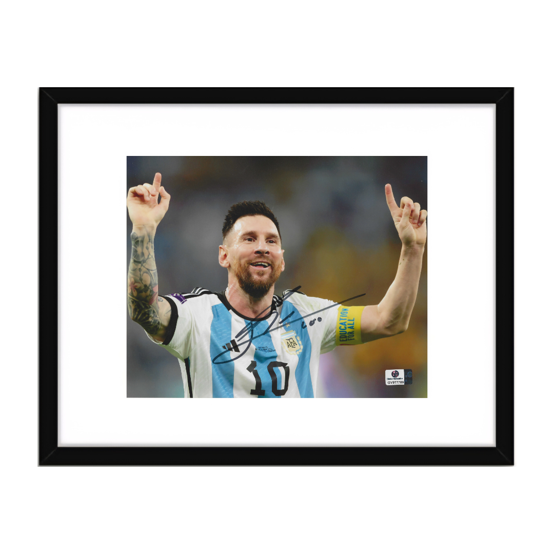 Lionel Messi Argentina Autographed 8x10 Photo coa W/Frame