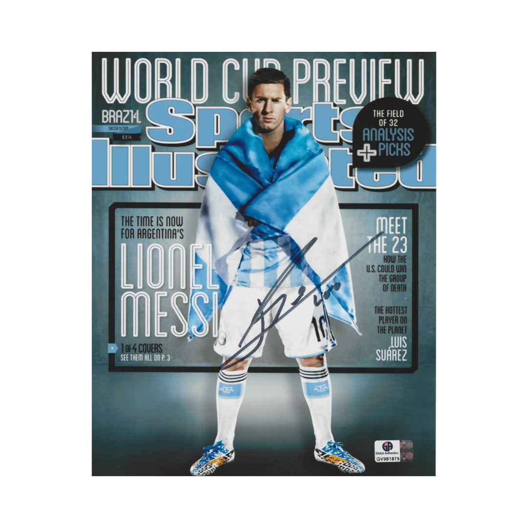 Lionel Messi FC Barcelona Autographed 8x10 Photo COA Framed