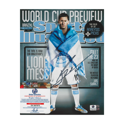 Authentication certificate detail for Lionel Messi signed 8x10 World Cup photo