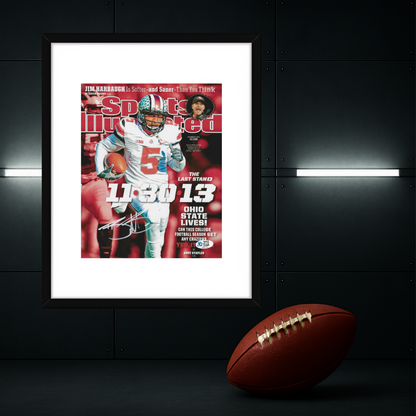 Braxton Miller Ohio State Buckeyes autographed framed 8x10 football photo with Five Star Authentication