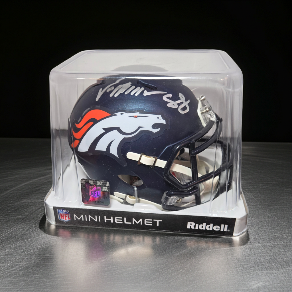 Von Miller Denver Broncos Autographed Riddell Mini Helmet coa