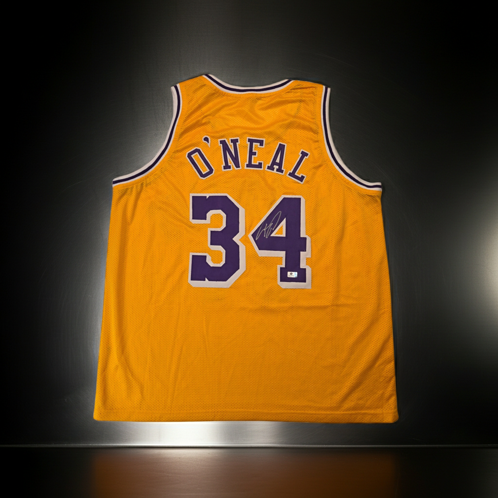 Shaquille O'Neal Los Angeles Lakers Autographed Basketball Jersey coa
