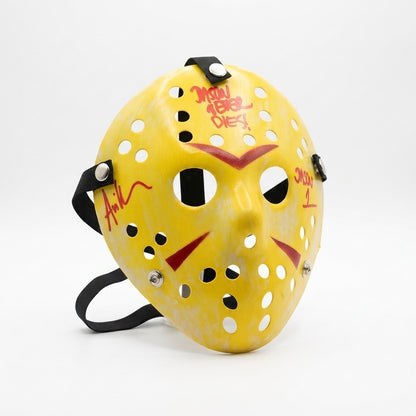 Ari Lehman Jason Friday the 13th autographed yellow mask with JSA hologram, alternate product image