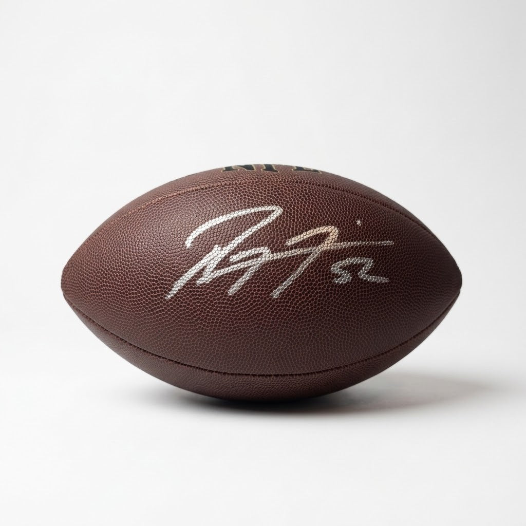 Ray Lewis Baltimore Ravens autographed football W/COA