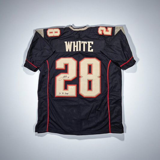 James White New England Patriots Autographed Football Jersey JSA coa