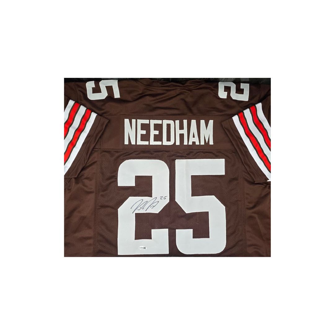 Nick Needham Cleveland Browns Autographed Custom Football Jersey coa - Fan Freaks