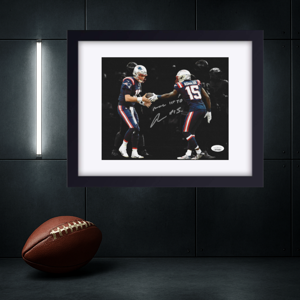 Nelson Agholor New England Patriots Autographed & Inscribed 8x10 Photo JSA coa W/Frame