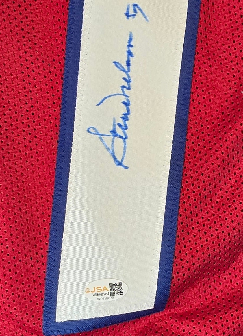 Steve Nelson New England Patriots Autographed Football Jersey JSA Hologram