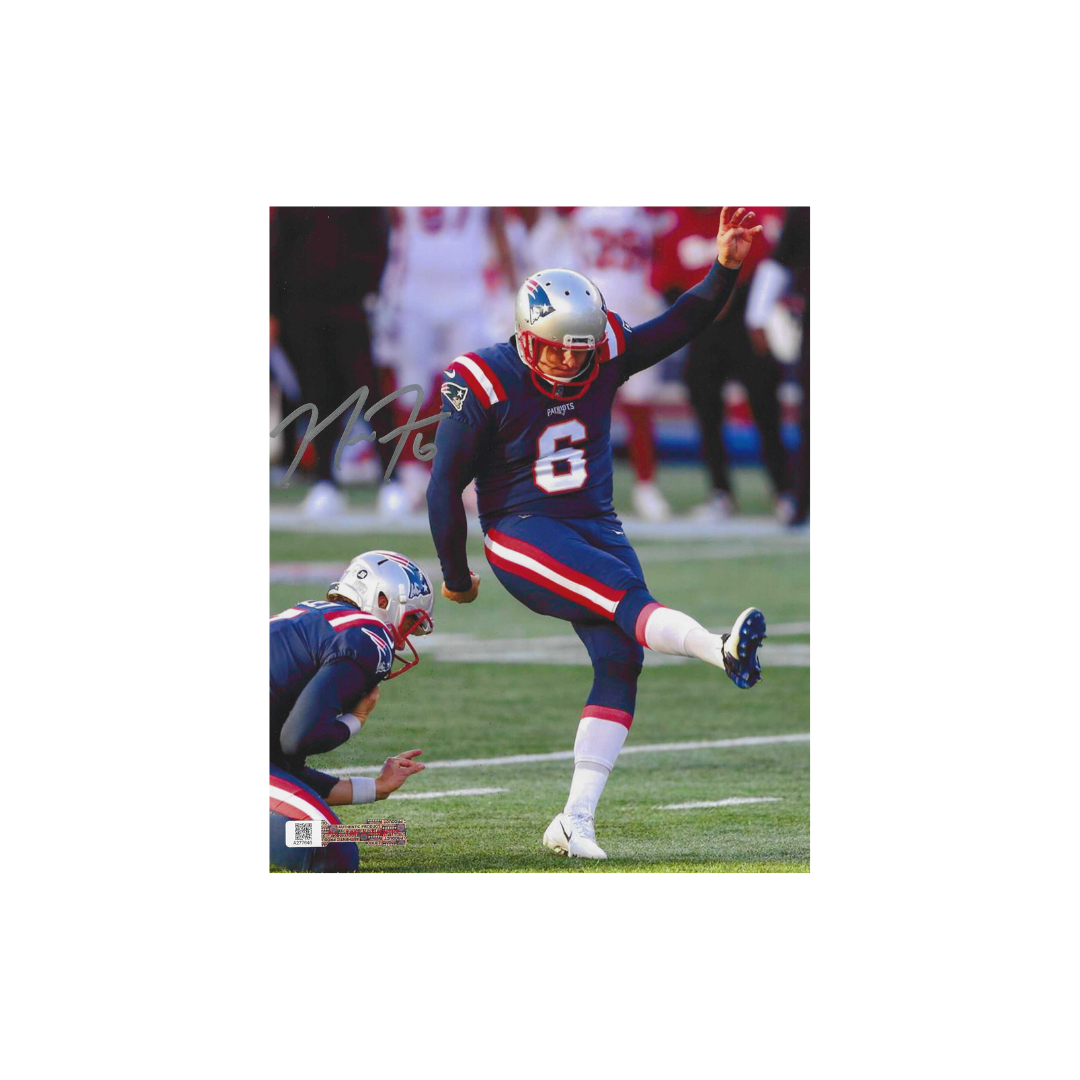 Autographed Nick Folk New England Patriots Photo coa W/Frame - Fan Freaks