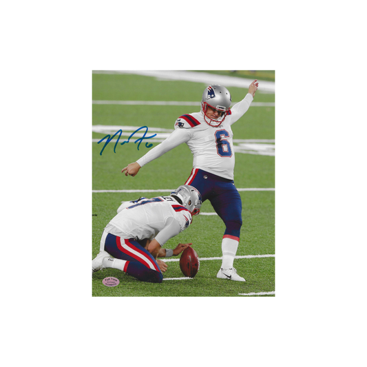 Nick Folk New England Patriots Autographed 8x10 Photo coa