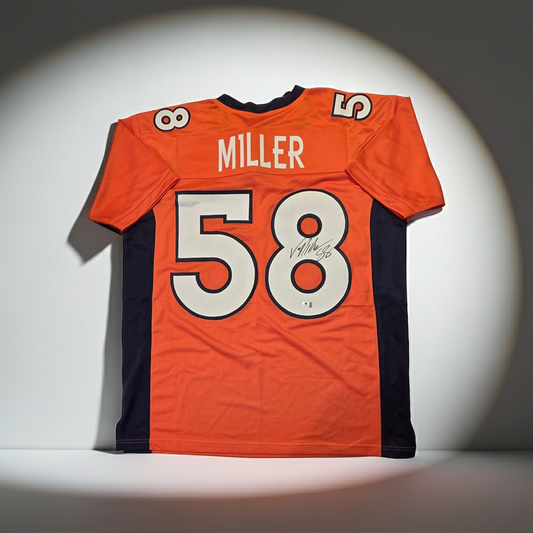 Von Miller Denver Broncos Autographed Custom Football Jersey W/COA (XL)