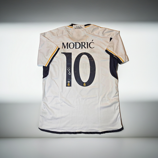 Luka Modric Of Real Madrid Signed Autographed Soccer Jersey PAAS COA
