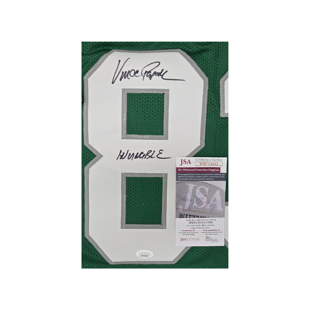 Vince Papale Philadelphia Eagles Autographed & Ins Football Jersey coa - Fan Freaks