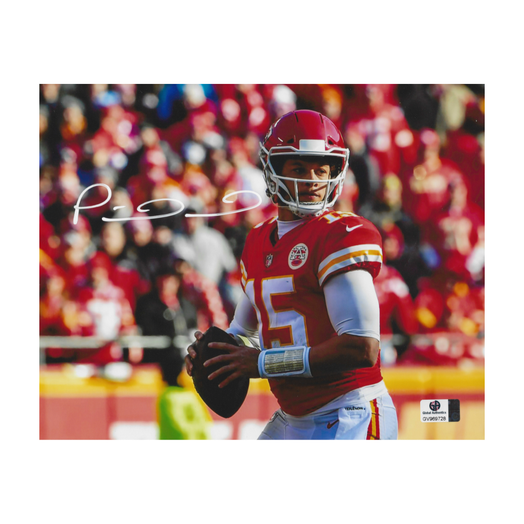 Patrick Mahomes Kansas City Chiefs Autographed 8x10 Photo coa W/Frame