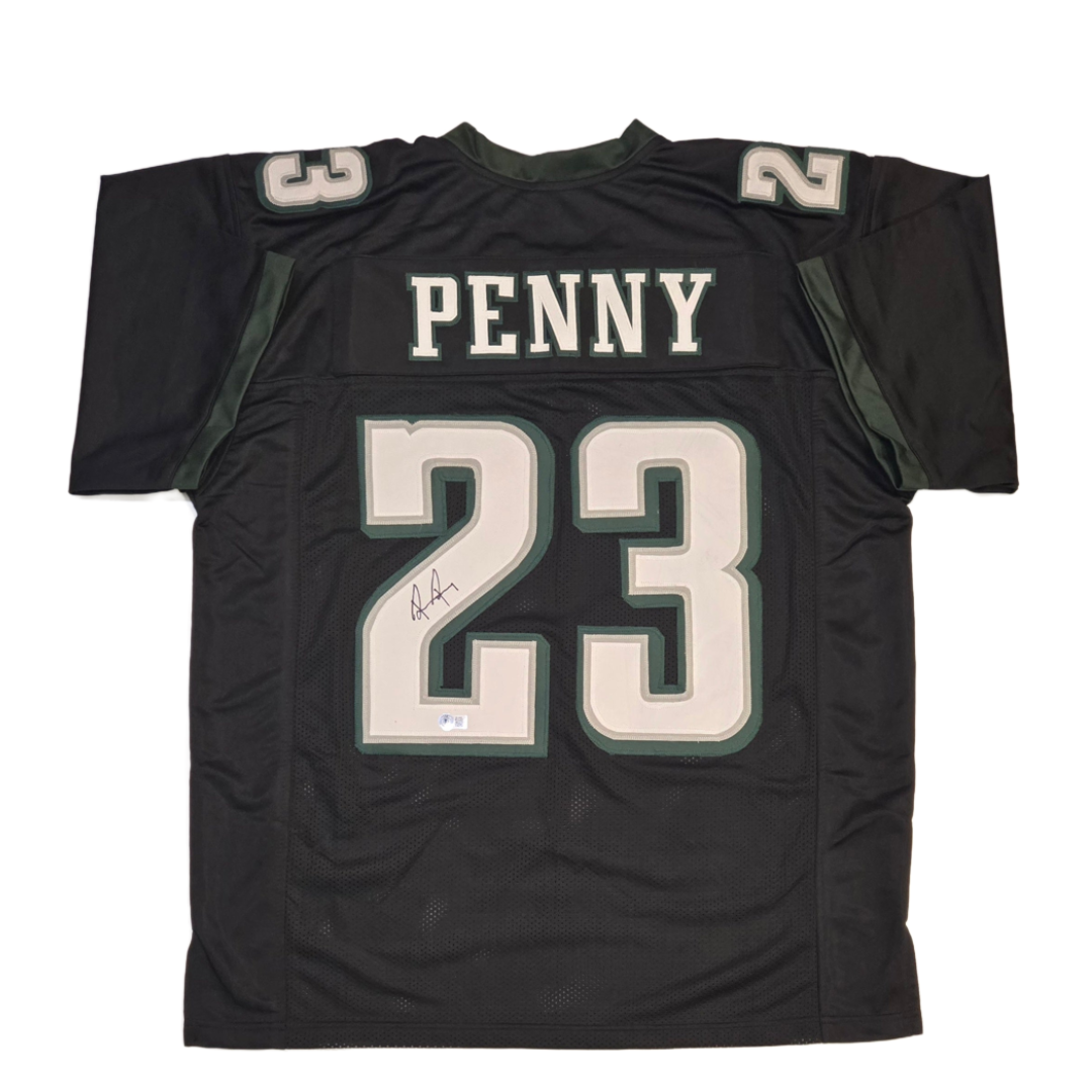 Rashaad Penny Philadelphia Eagles Autographed Football Jersey Hologram (XL)