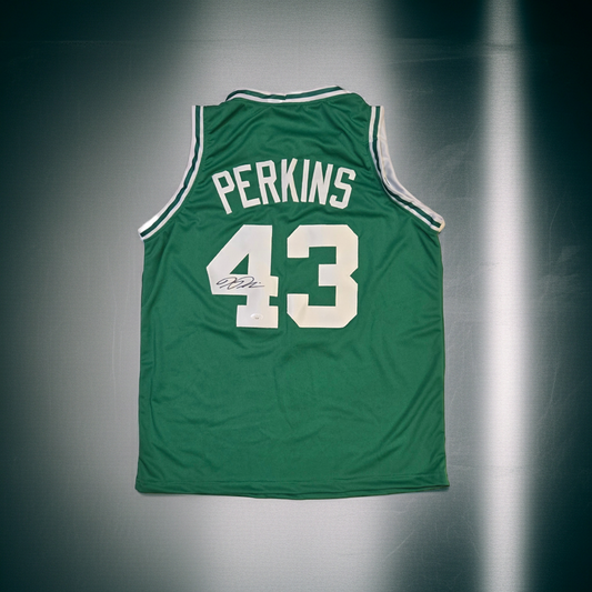 Kendrick Perkins Boston Celtics Autographed Basketball Jersey JSA coa