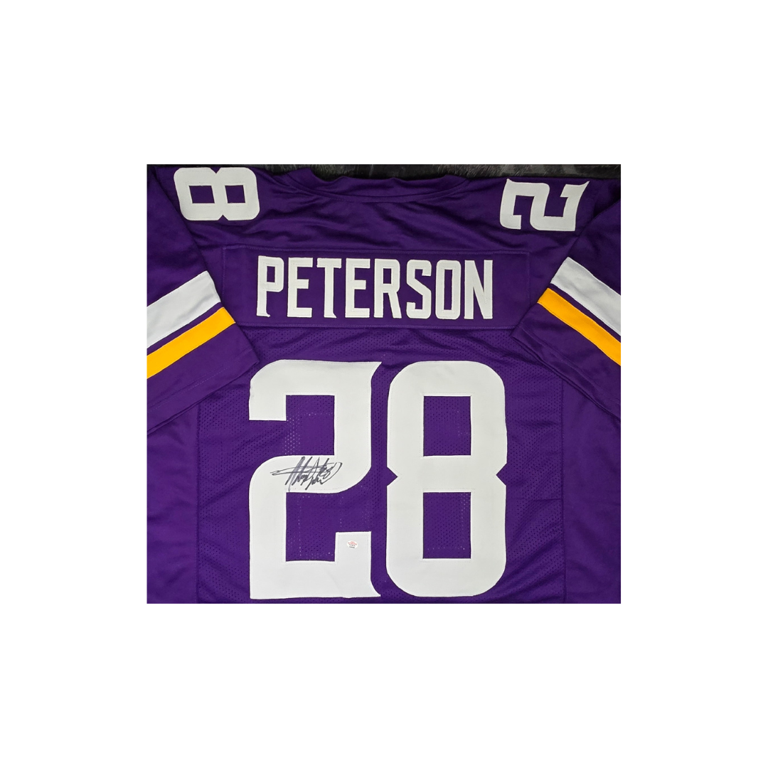 Adrian Peterson autographed football jersey COA - Fan Freaks