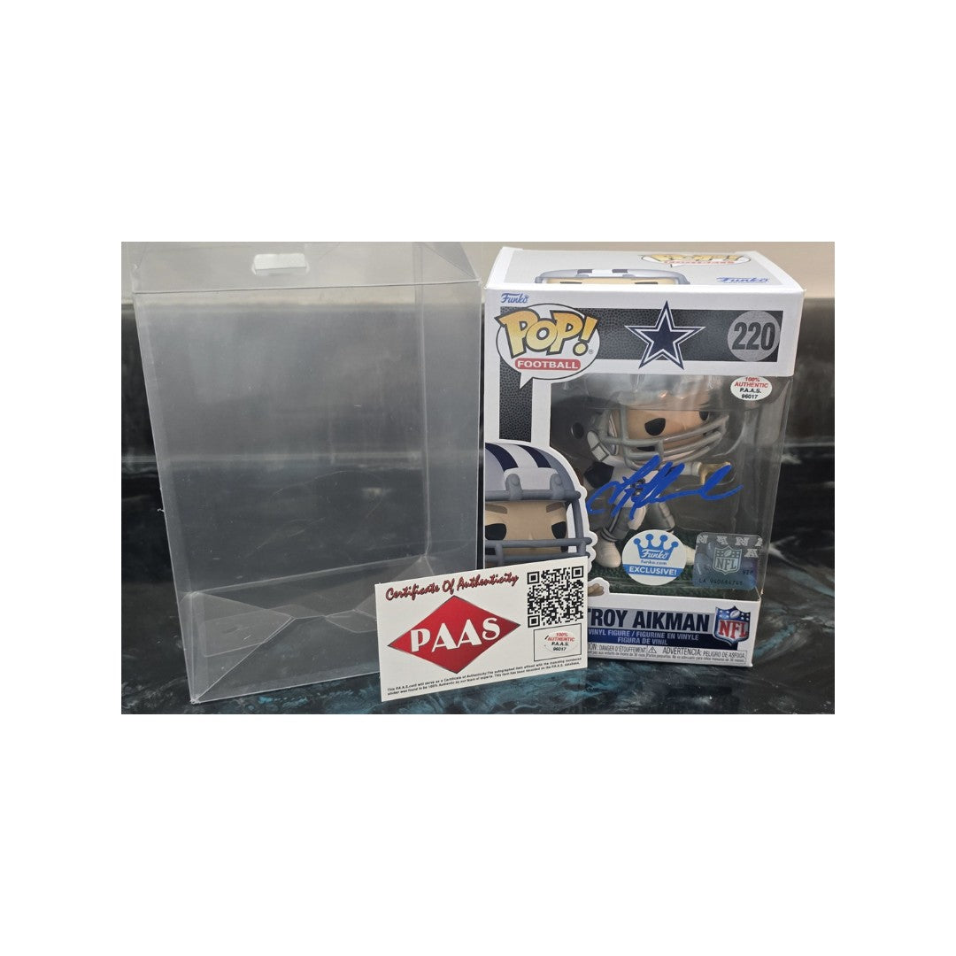 Troy Aikman of the Dallas Cowboys autographed Funko Pop With COA