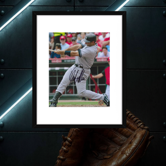 JORGE POSADA SIGNED 8X10 PHOTO NEW YORK YANKEES COA W/Frame