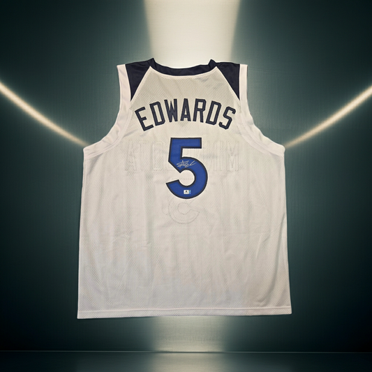 Anthony Edwards Minnesota Timberwolves Autographed Basketball Jersey coa