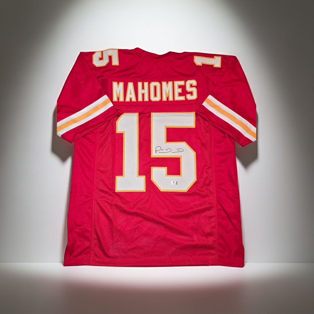 Patrick Mahomes Kansas City Chiefs Autographed Custom Football Jersey coa (XL)