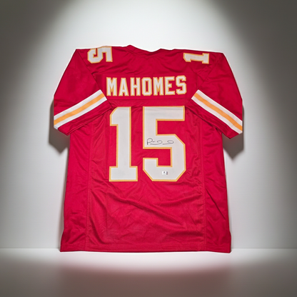 Patrick Mahomes Kansas City Chiefs autographed football jersey with COA