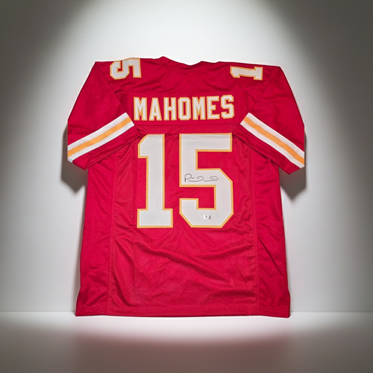 Patrick Mahomes Kansas City Chiefs Autographed Custom Football Jersey coa (XL)