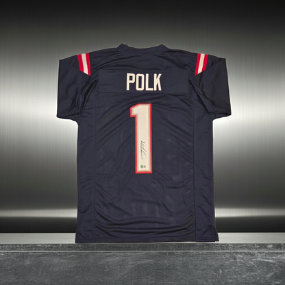 Ja'Lynn Polk New England Patriots autographed football jersey with Beckett hologram