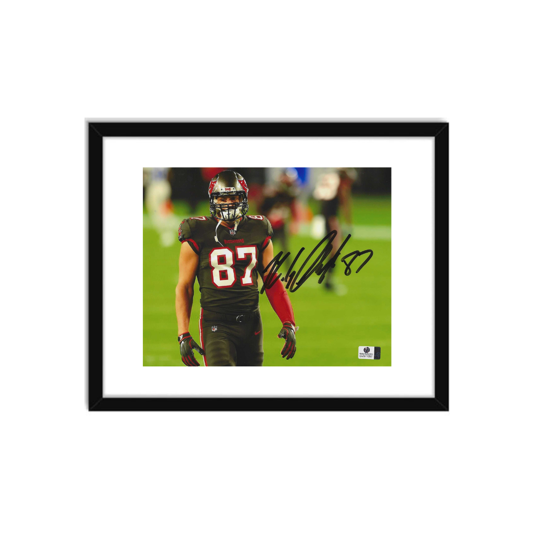 Rob Gronkowski Tampa Bay Buccaneers Autographed 8x10 Photo coa w/frame - Fan Freaks