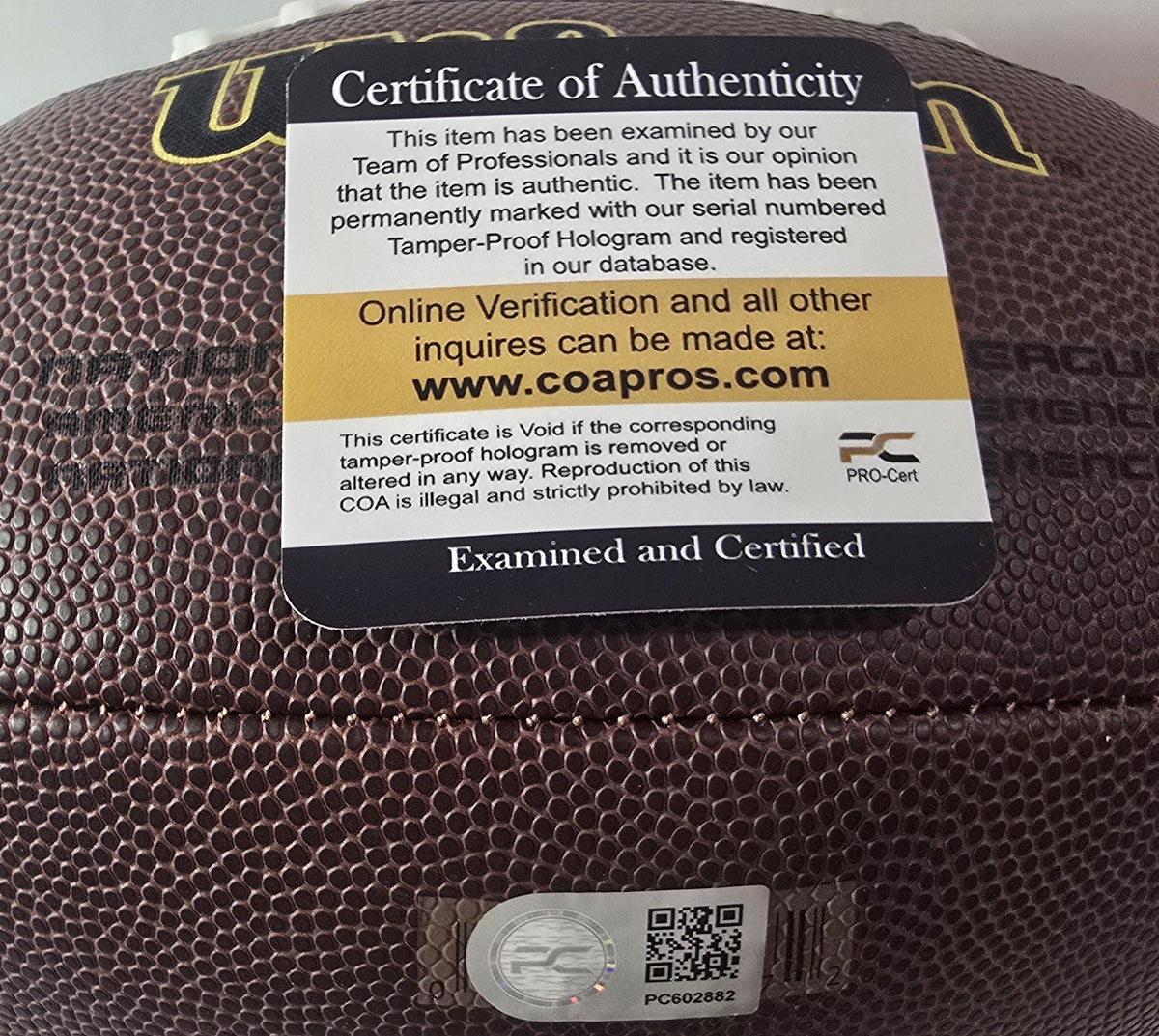 Ray Lewis Baltimore Ravens autographed football W/COA