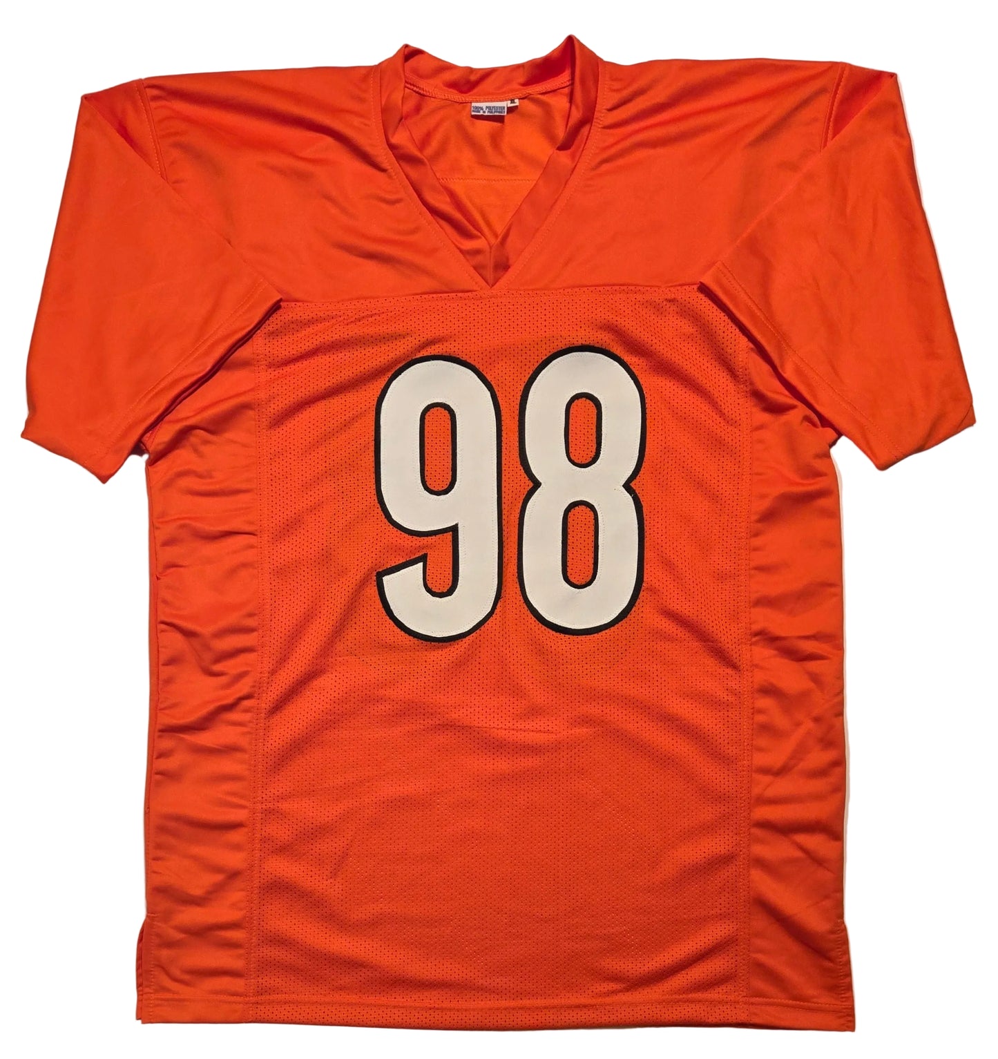 D. J. Reader of the Cincinnati Bengals autographed football jersey Beckett Holo Sticker (XL)
