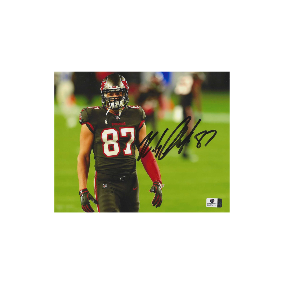 Rob Gronkowski Tampa Bay Buccaneers Autographed 8x10 Photo coa w/frame - Fan Freaks