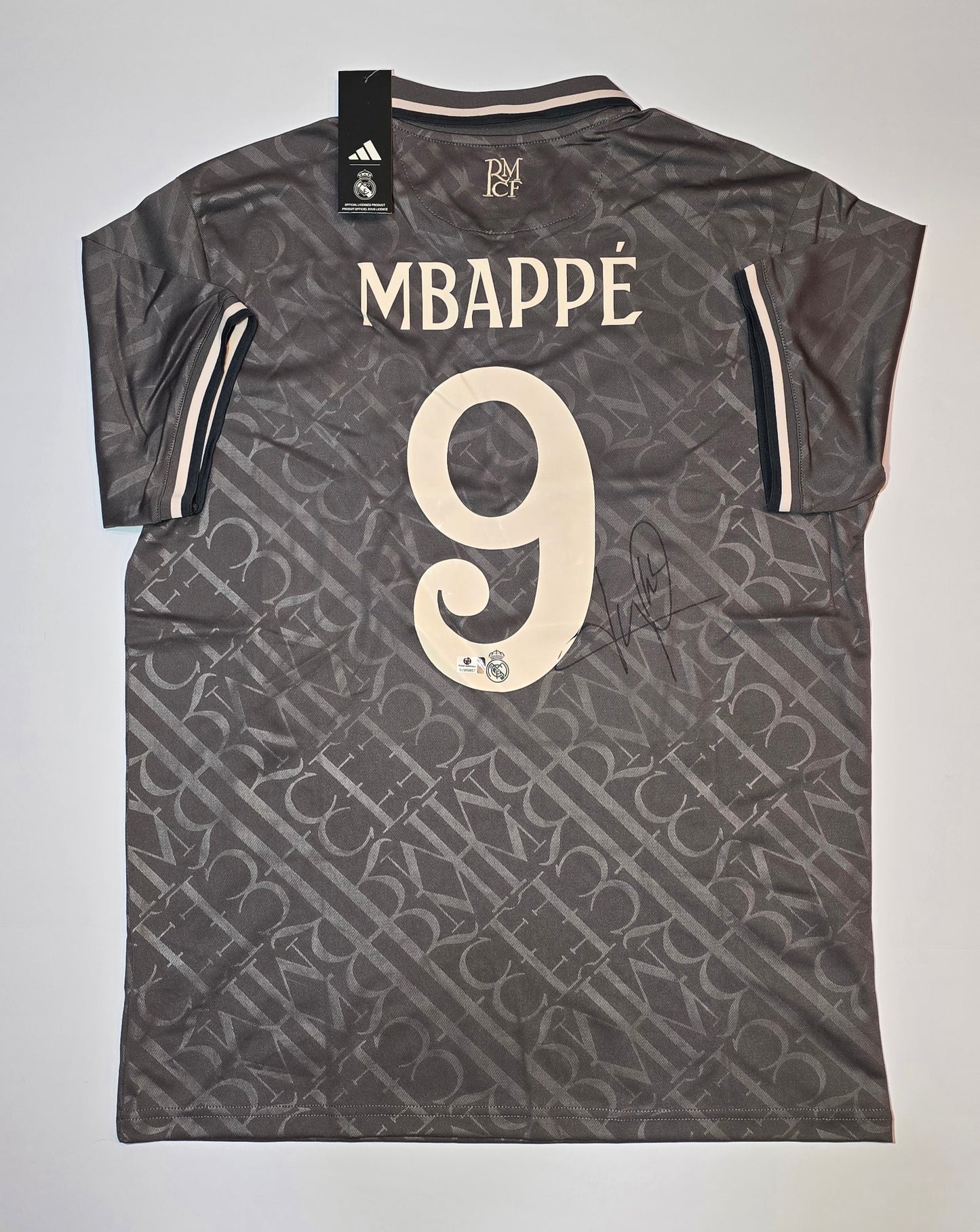 Kylian Mbappe Real Madrid Autographed 2024-25 Adidas 3rd Jersey With COA