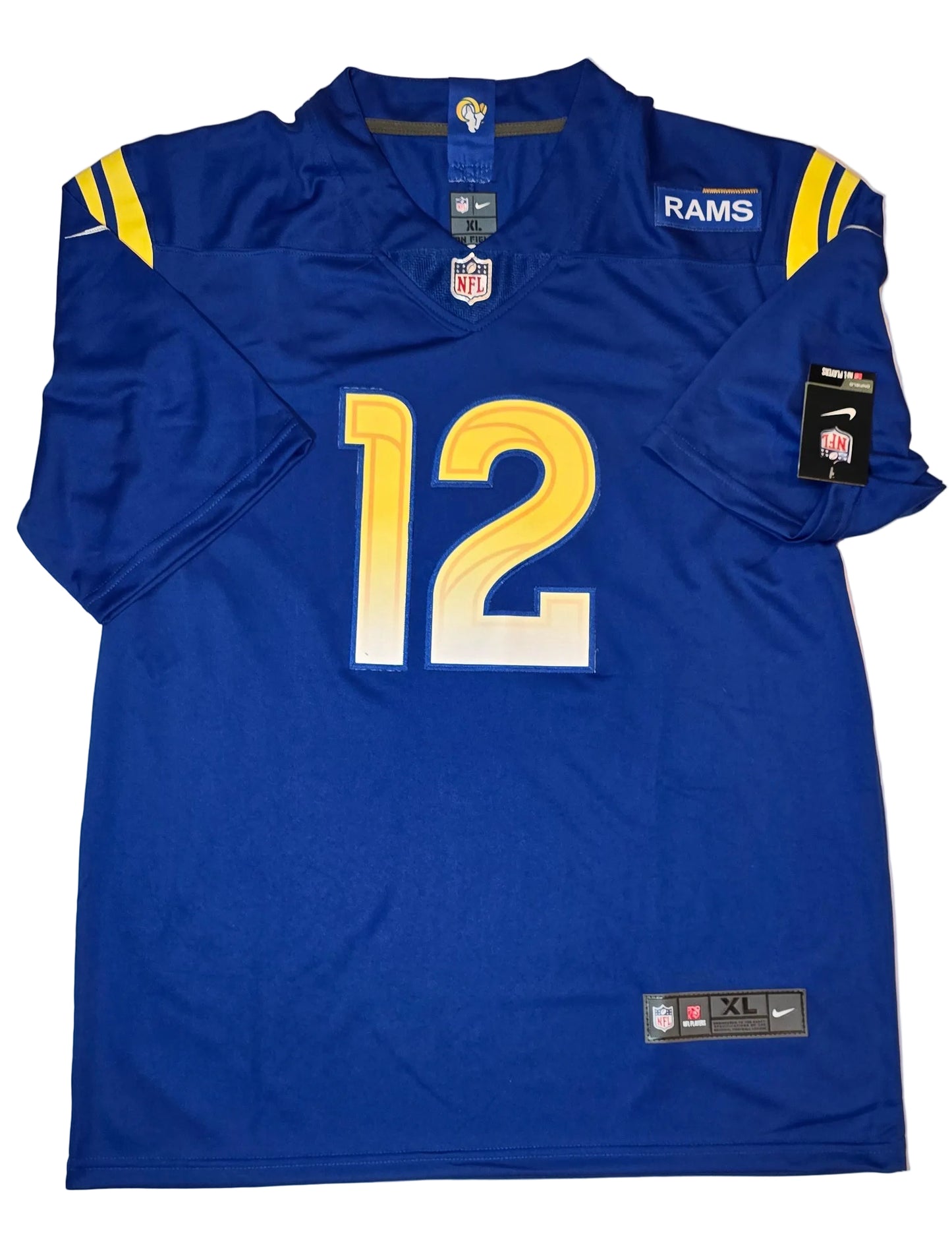 Puka Nacua LA Rams autographed football jersey COA (XL)
