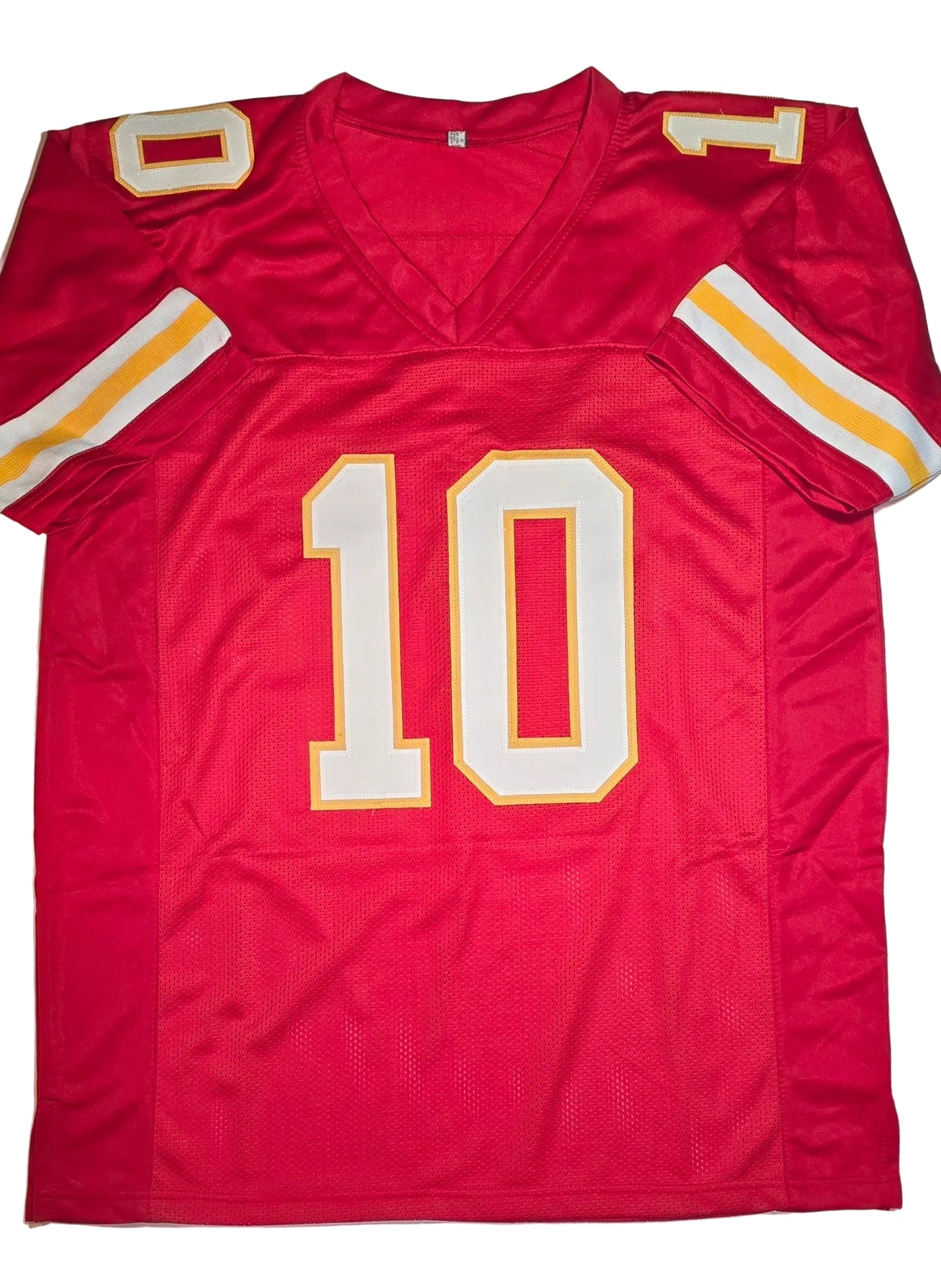Isiah Pacheco of the KC Chiefs autographed football jersey COA (XL)