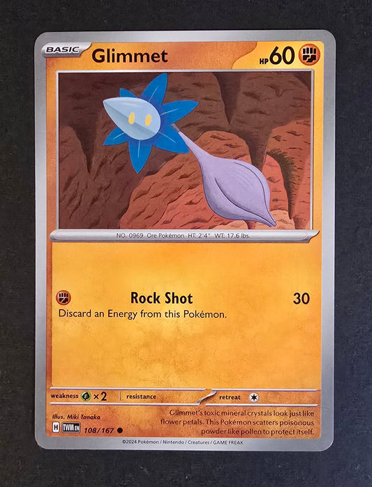 Glimmet Pokémon card (#108/167) Scarlet & Violet:Twilight Masquerade