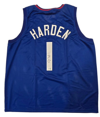James Harden signed Los Angeles Clippers basketball jersey, alternate view