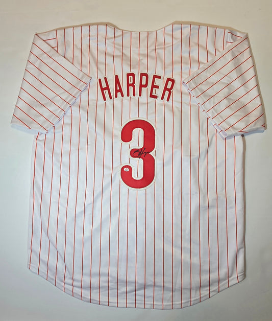 Bryce Harper of the Philadelphia Phillies signed baseball jersey COA XL