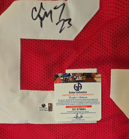 San Francisco 49ers Christian McCaffrey autographed custom jersey with Global Authentics GV979864