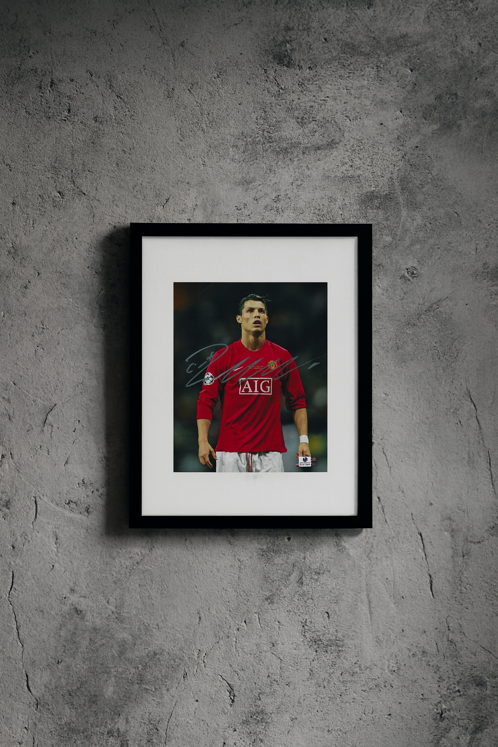 Cristiano Ronaldo Manchester United Autographed 8x10 Photo coa W/Frame