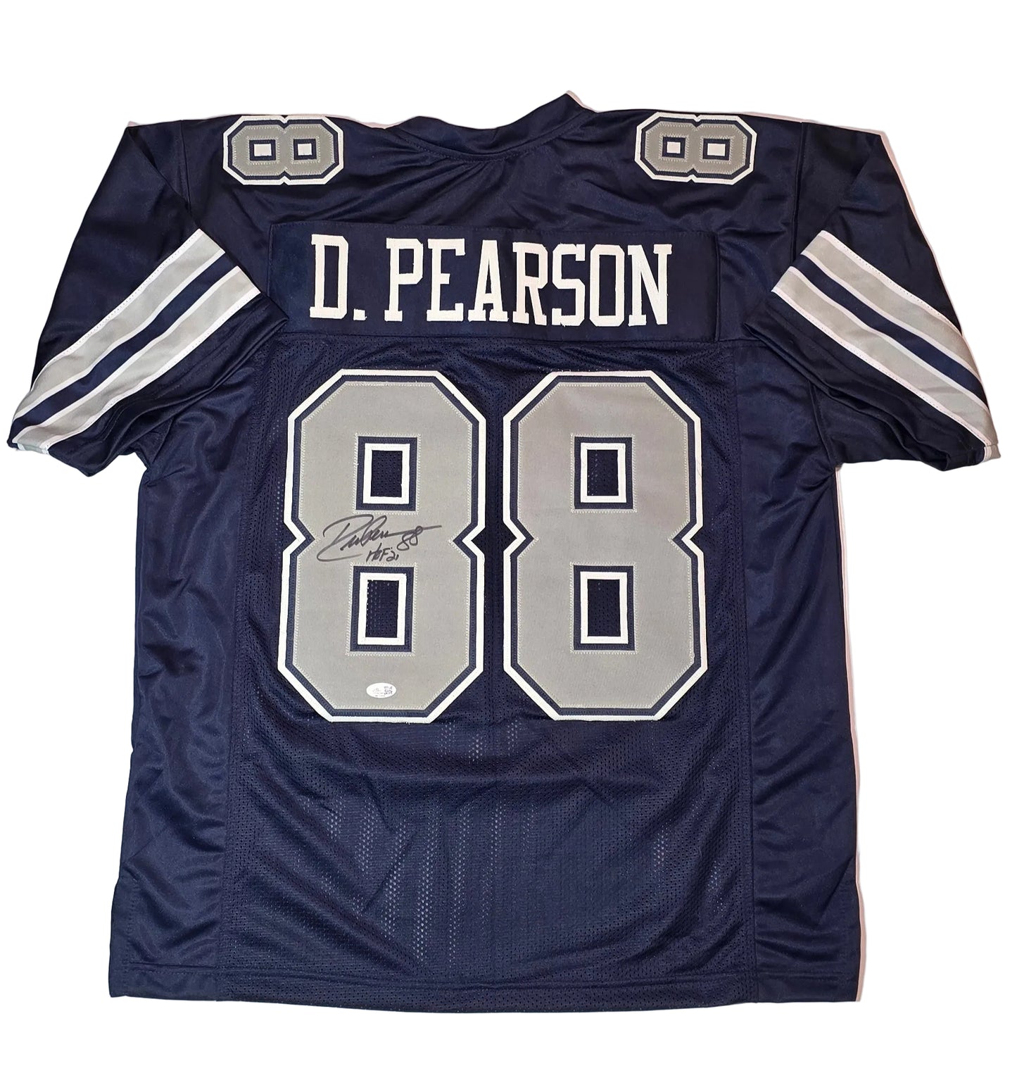 Drew Pearson Dallas Cowboys Autographed Custom Football Jersey JSA Hologram (XL)