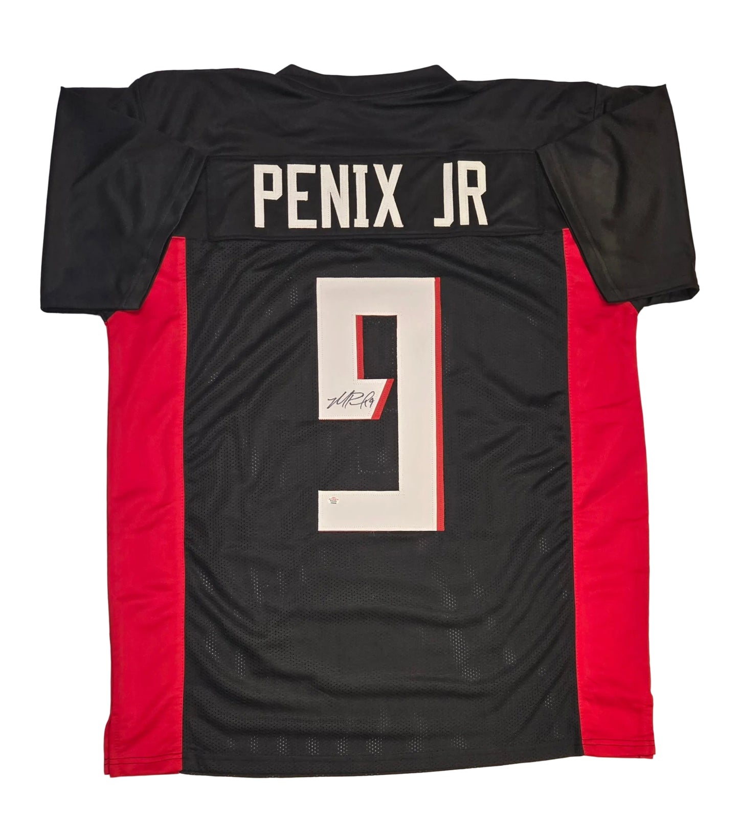 Michael Penix Jr of the Atlanta Falcons autographed football jersey COA (XL)