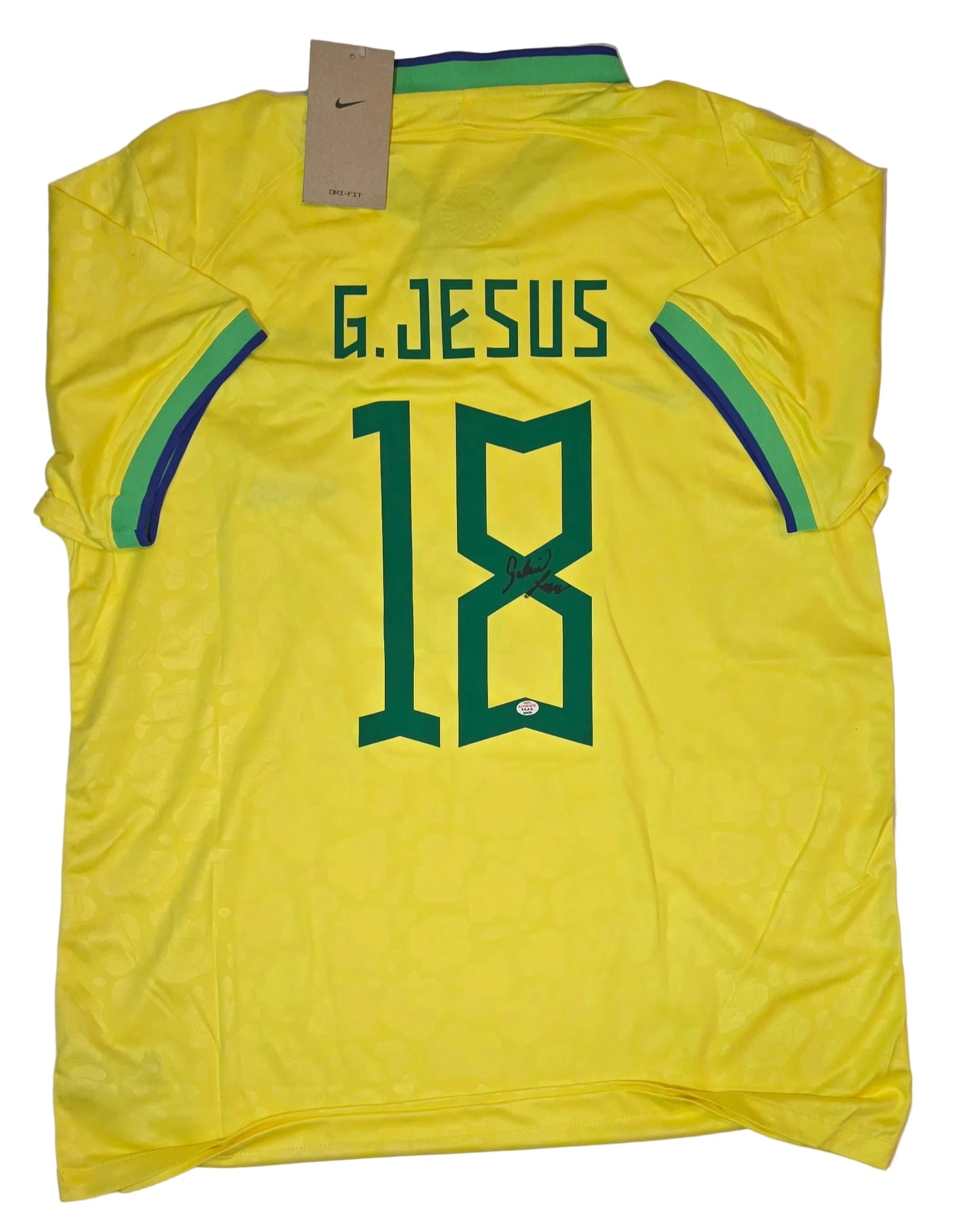 Gabriel Jesus of Brasil signed soccer jersey COA