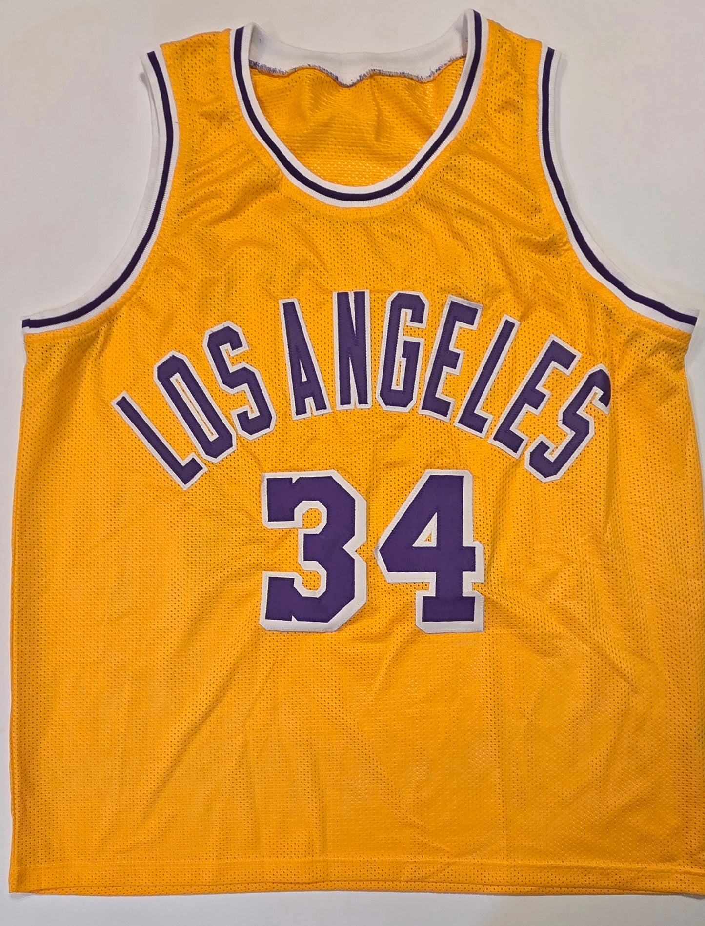 Shaquille O'Neal Los Angeles Lakers Autographed Basketball Jersey coa