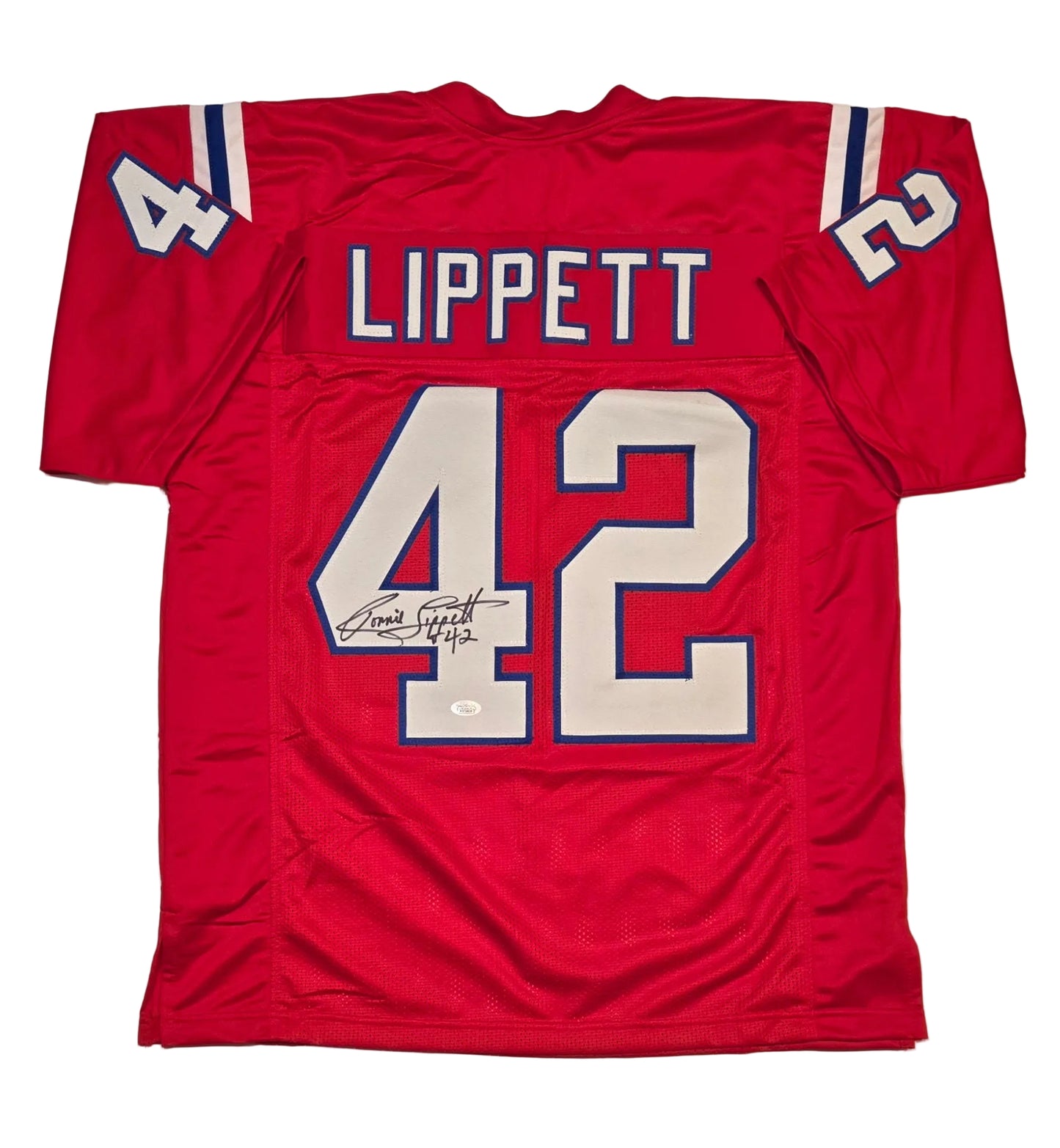 Ronnie Lippett New England Patriots Autographed Custom Football Jersey With COA (XL)