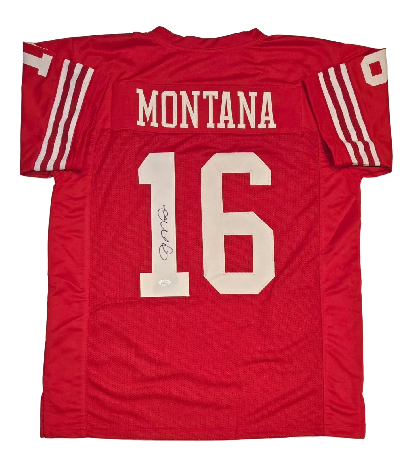 Joe Montana of the San Francisco 49ers signed autographed football jersey JSA COA (XL)