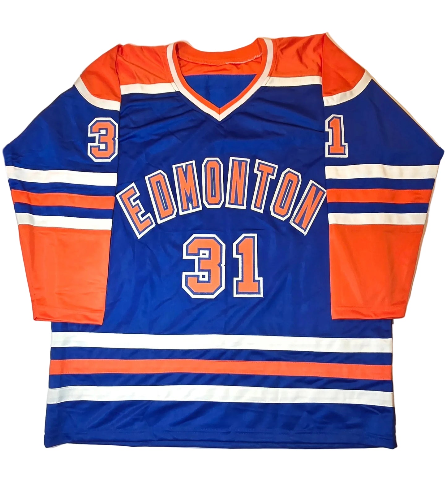 Grant Fuhr Edmonton Oilers Autographed And Inscribed Hockey Jersey