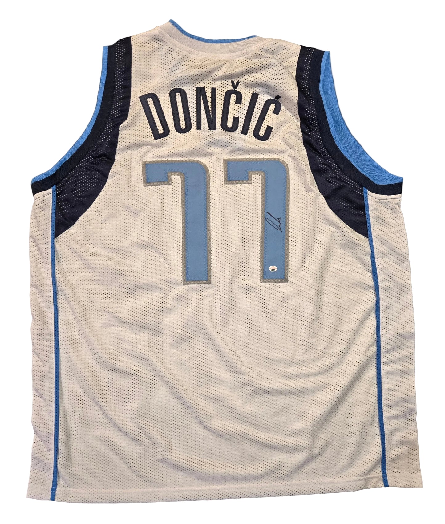 Luka Doncic of the Dallas Mavericks signed basketball jersey COA