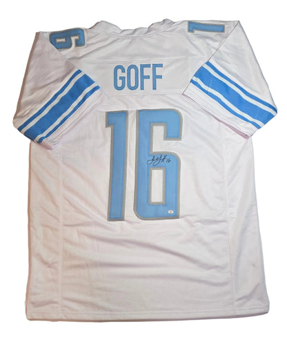 Jared Goff Detroit Lions autographed football jersey with COA, second product photograph