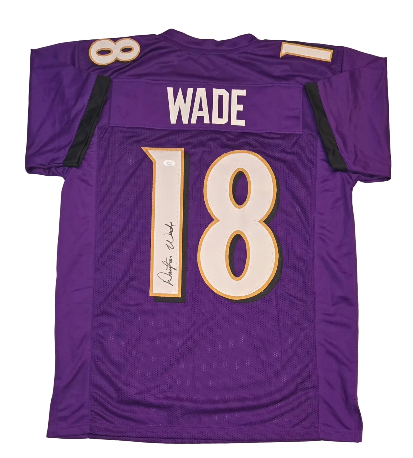 Dayton Wade Baltimore Ravens Autographed Custom Football Jersey With COA (XL)